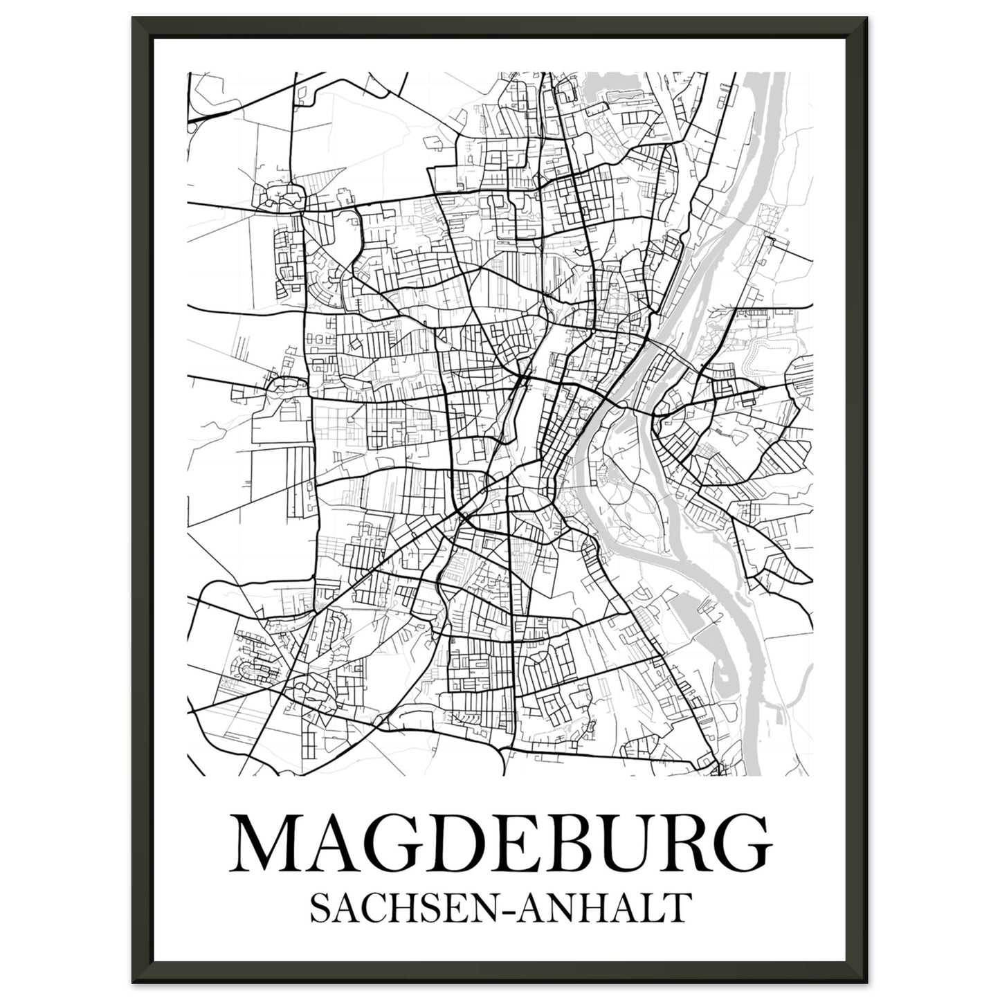 Premium-Poster mit Metallrahmen Magdeburg