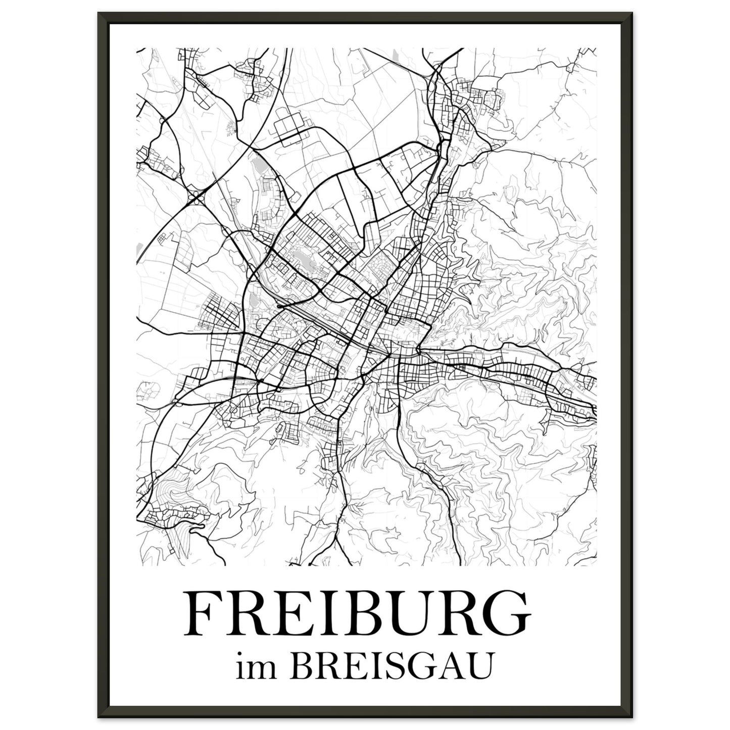 Premium-Poster mit Metallrahmen Freiburg im Breisgau