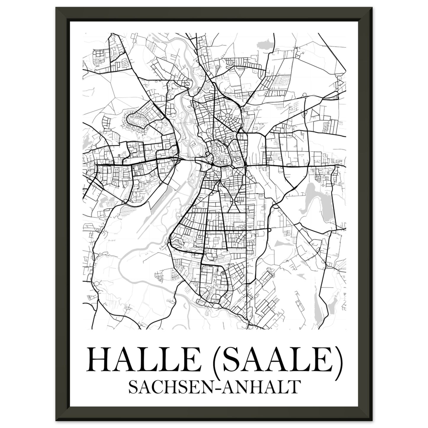 Premium-Poster mit Metallrahmen Halle (Saale)