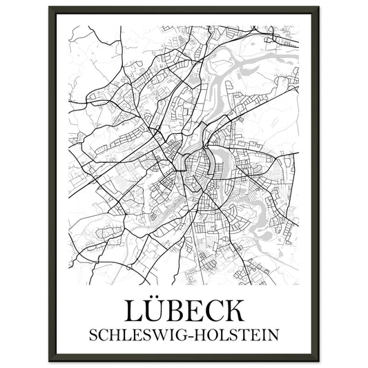 Premium-Poster mit Metallrahmen Lübeck