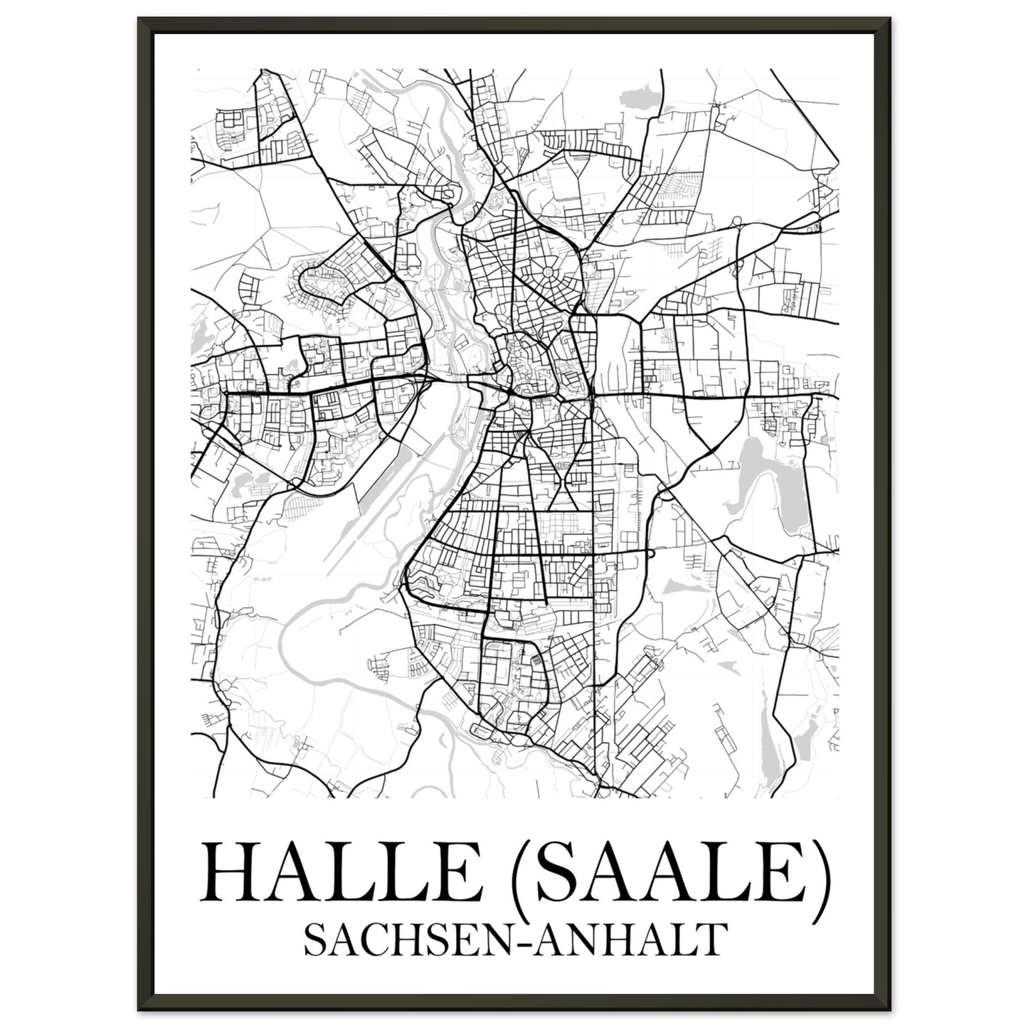 Premium-Poster mit Metallrahmen Halle (Saale)