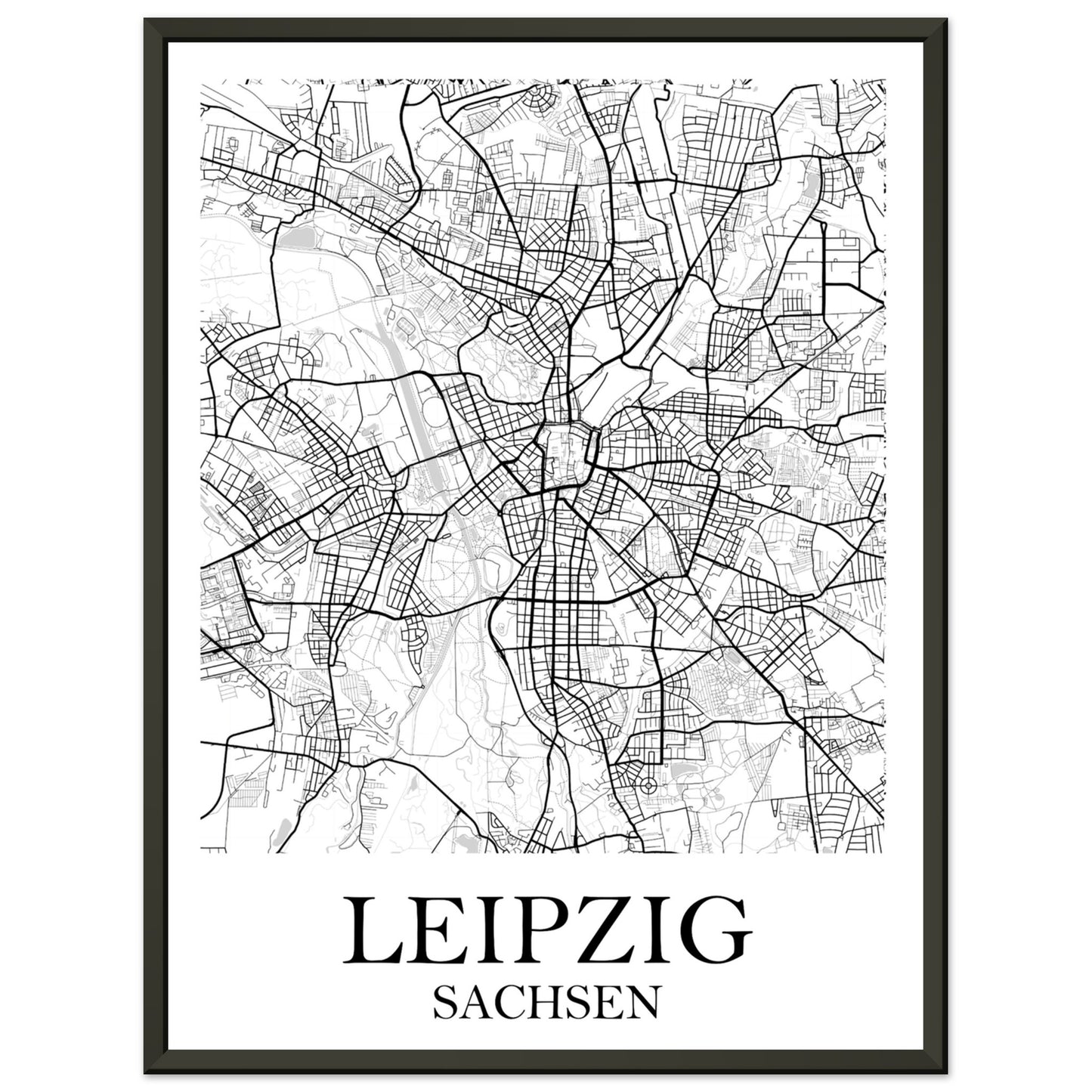 Premium-Poster mit Metallrahmen Leipzig