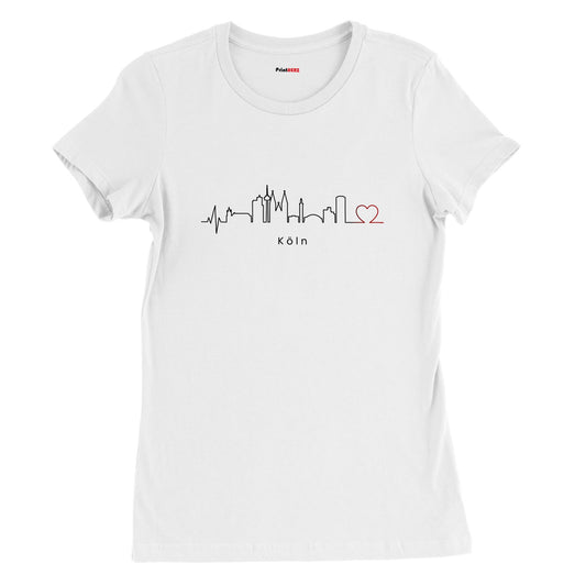Premium Damen-T-Shirt mit Rundhalsausschnitt Köln