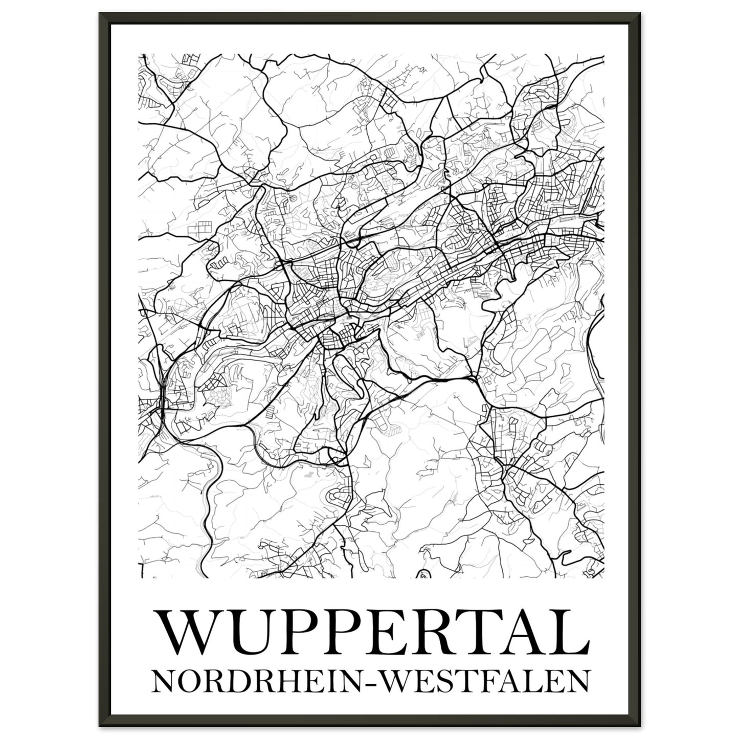 Premium-Poster mit Metallrahmen Wuppertal