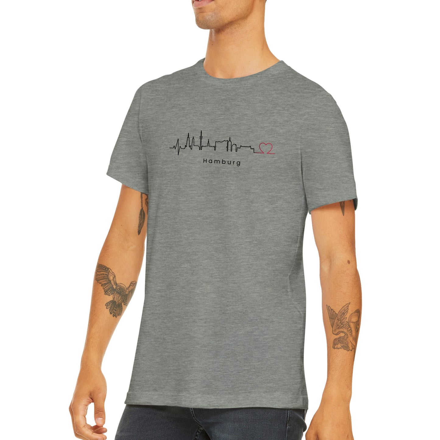 Premium Unisex T-Shirt mit Rundhalsausschnitt Hamburg