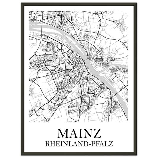 Premium-Poster mit Metallrahmen Mainz
