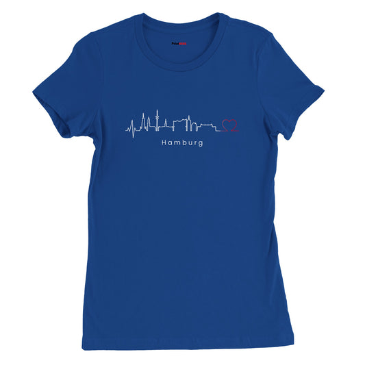 Premium Damen-T-Shirt mit Rundhalsausschnitt  Hamburg