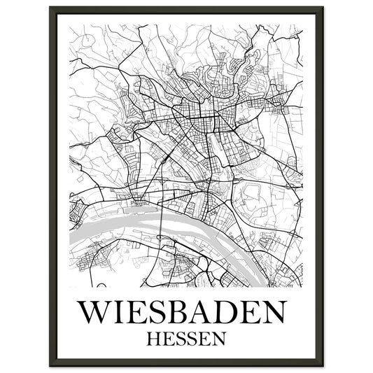 Premium-Poster mit Metallrahmen Wiesbaden
