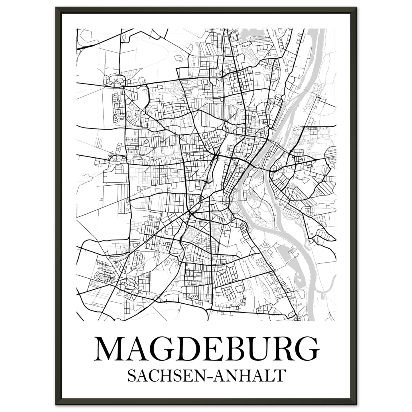 Premium-Poster mit Metallrahmen Magdeburg