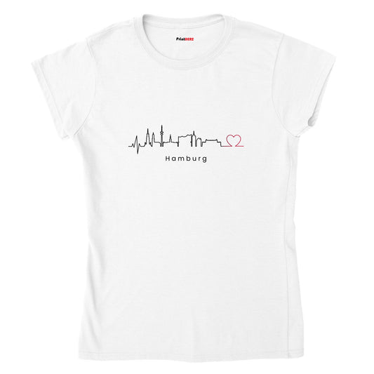 Klassisches Damen-T-Shirt mit Rundhalsausschnitt Hamburg