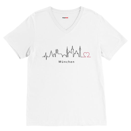 Premium Unisex T-Shirt mit V-Ausschnitt München