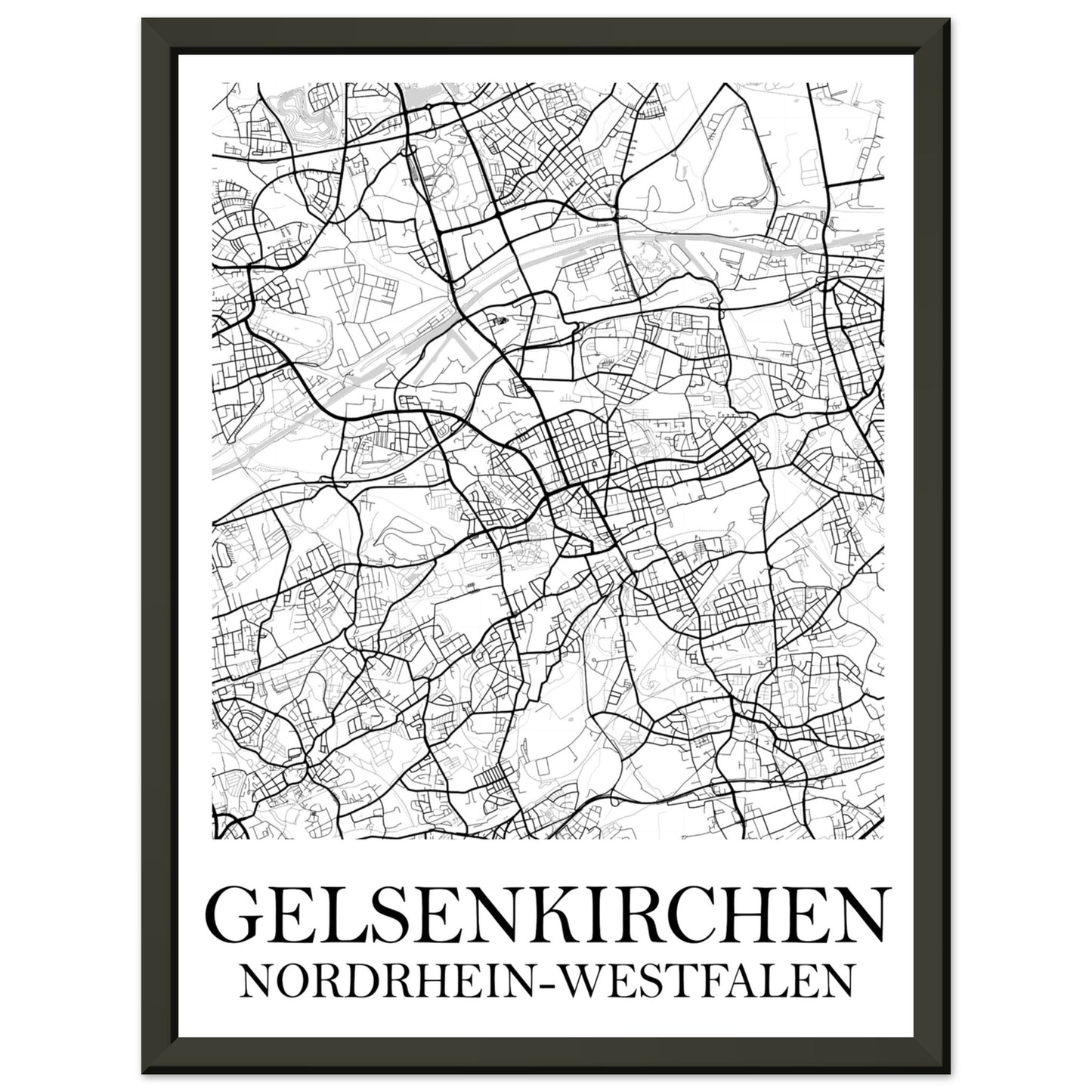 Premium-Poster mit Metallrahmen Gelsenkirchen