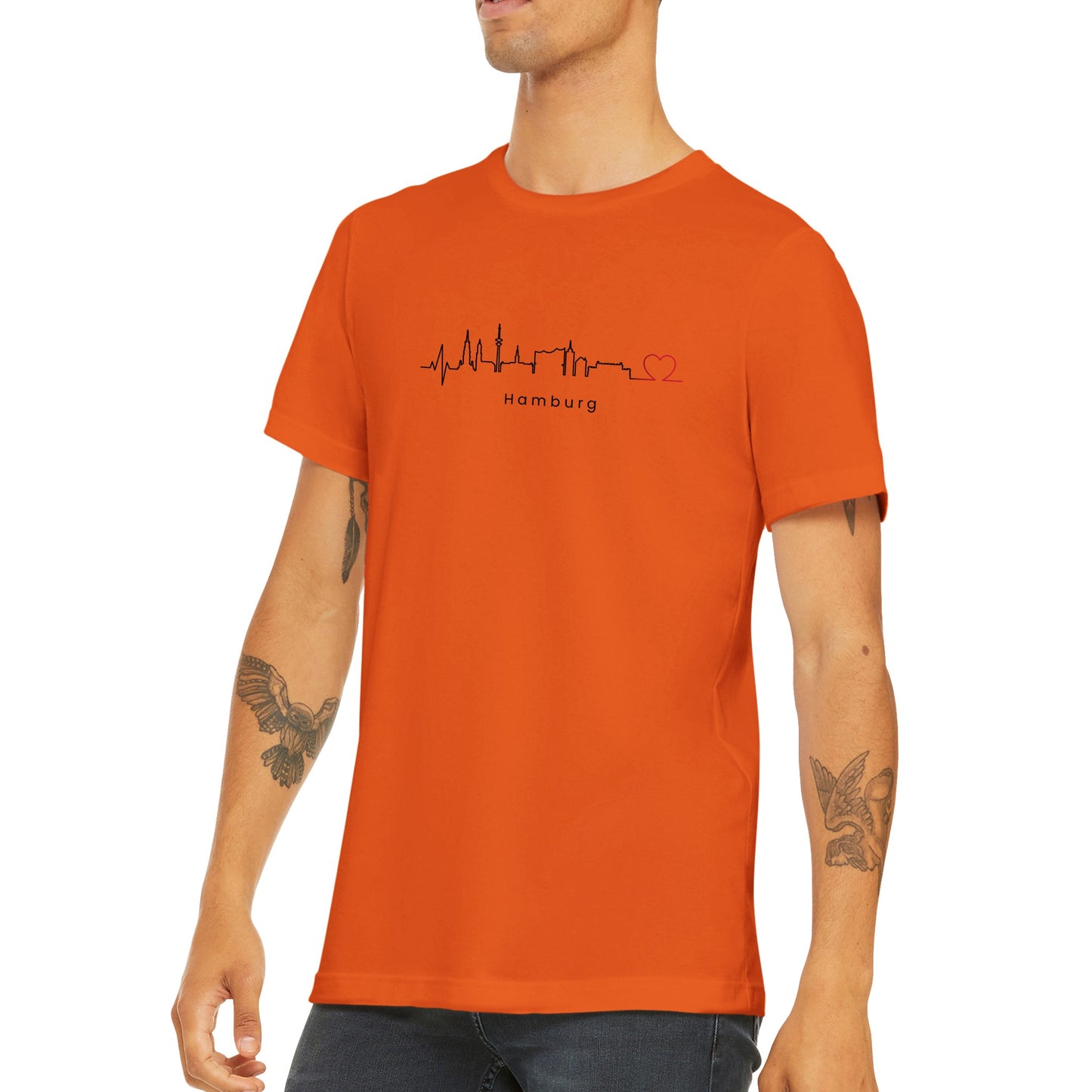 Premium Unisex T-Shirt mit Rundhalsausschnitt Hamburg