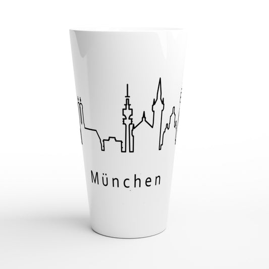 Weiße Latte-Tasse 17oz  München