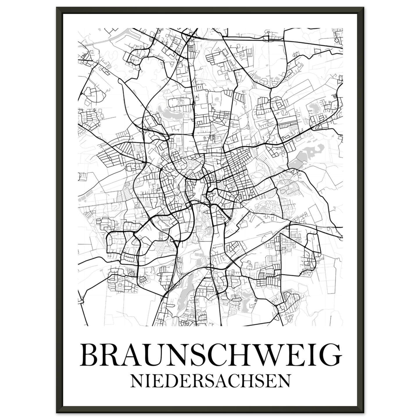 Premium-Poster mit Metallrahmen Braunschweig