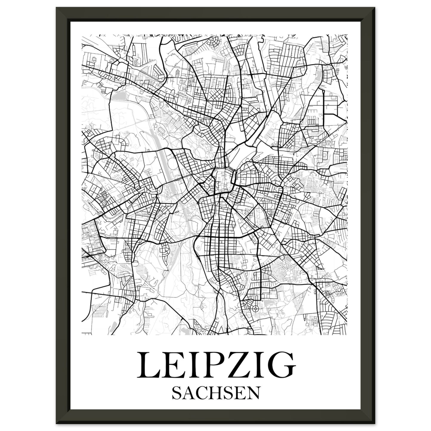 Premium-Poster mit Metallrahmen Leipzig