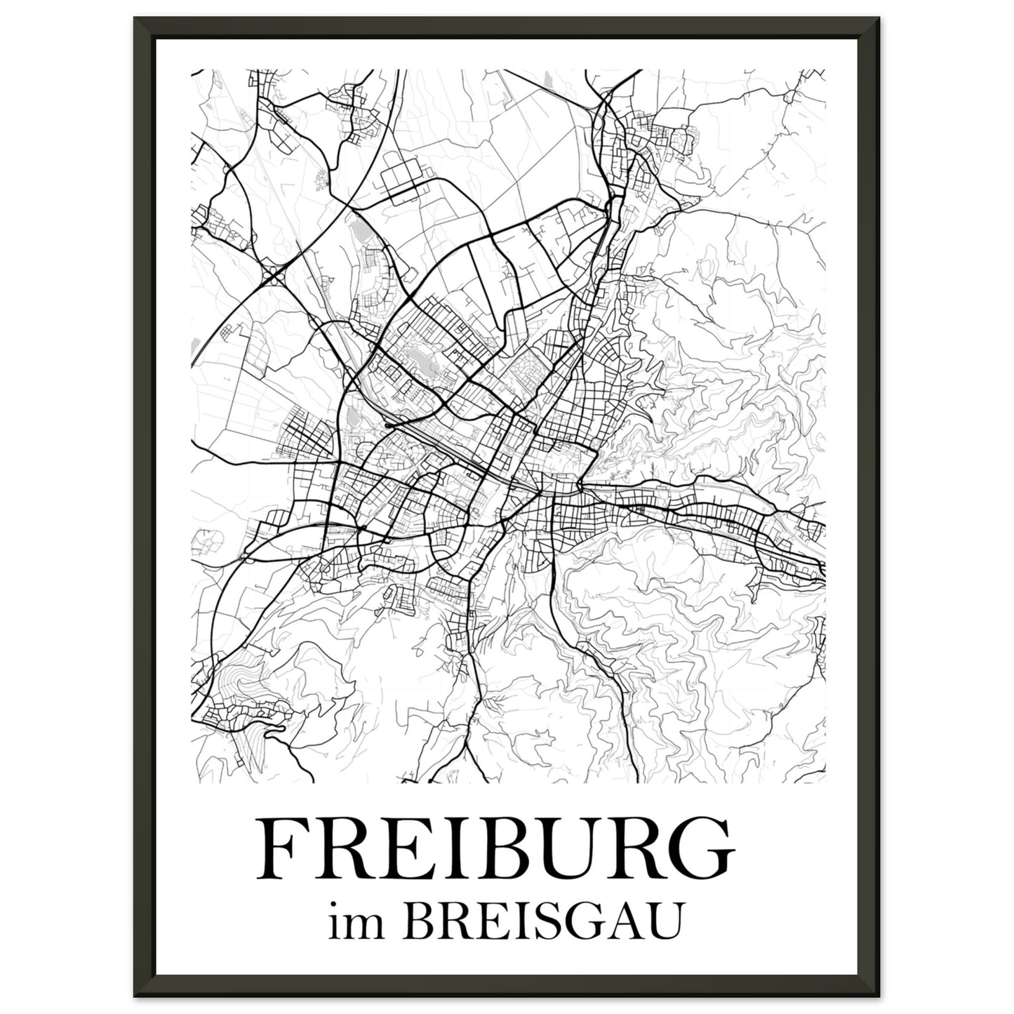 Premium-Poster mit Metallrahmen Freiburg im Breisgau