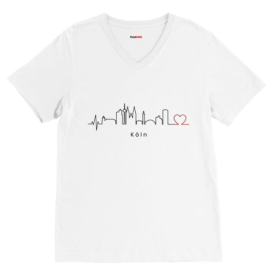 Premium Unisex T-Shirt mit V-Ausschnitt Köln