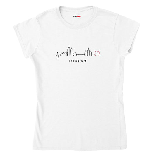 Klassisches Damen-T-Shirt mit Rundhalsausschnitt Frankfurt