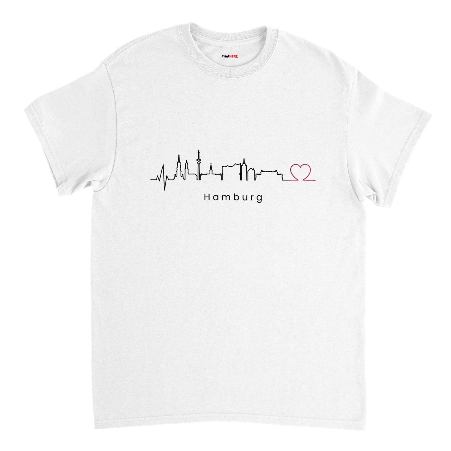 Schweres Unisex T-Shirt mit Rundhalsausschnitt  Hamburg