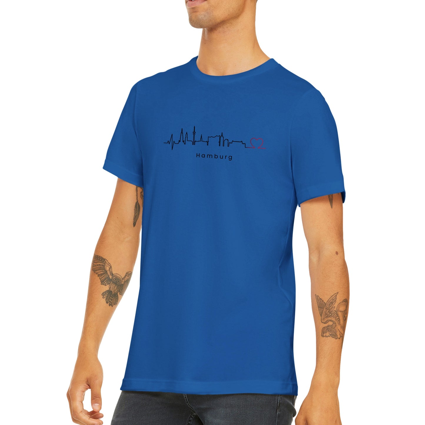 Premium Unisex T-Shirt mit Rundhalsausschnitt Hamburg