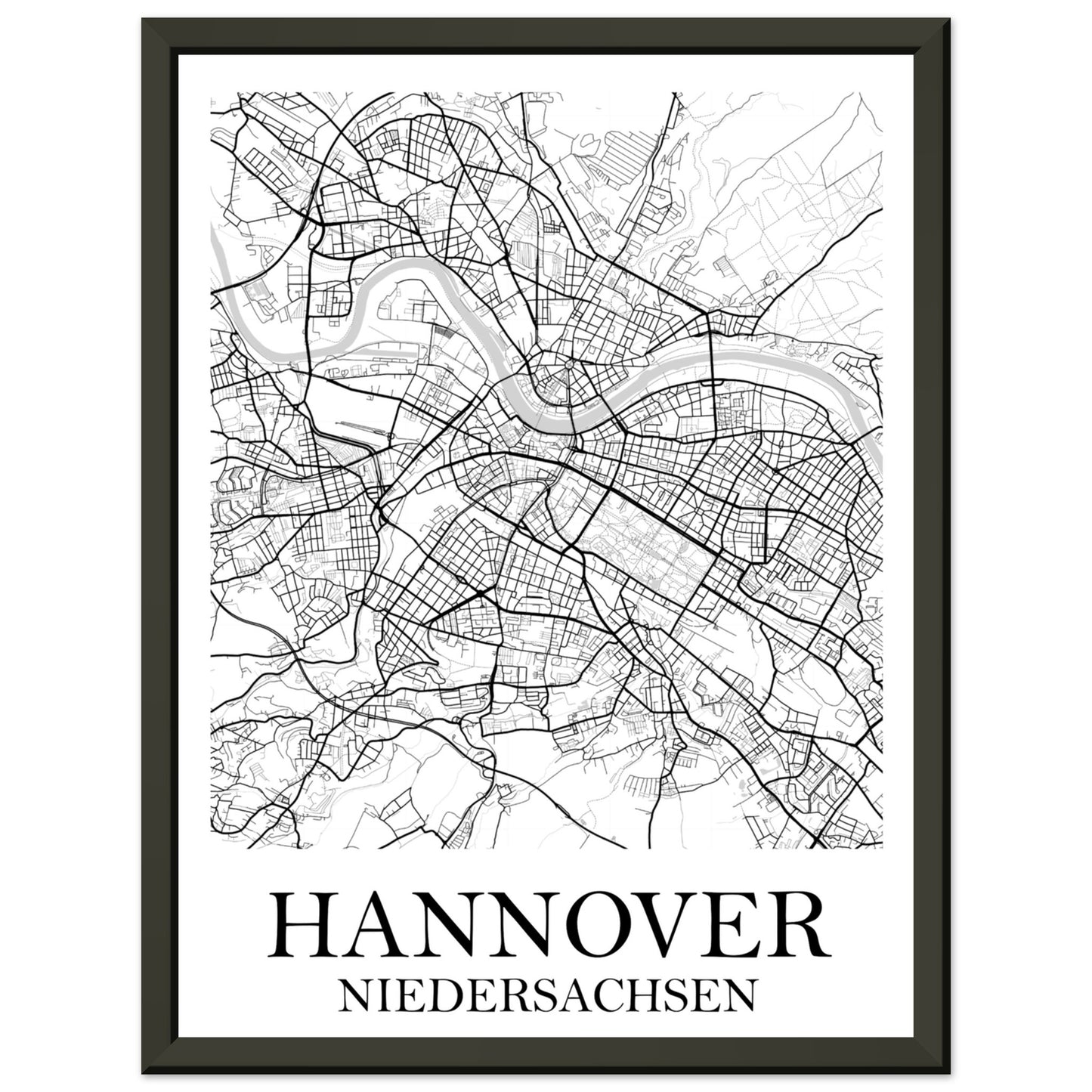 Premium-Poster mit Metallrahmen Hannover