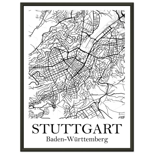 Premium-Poster mit Metallrahmen Stuttgart