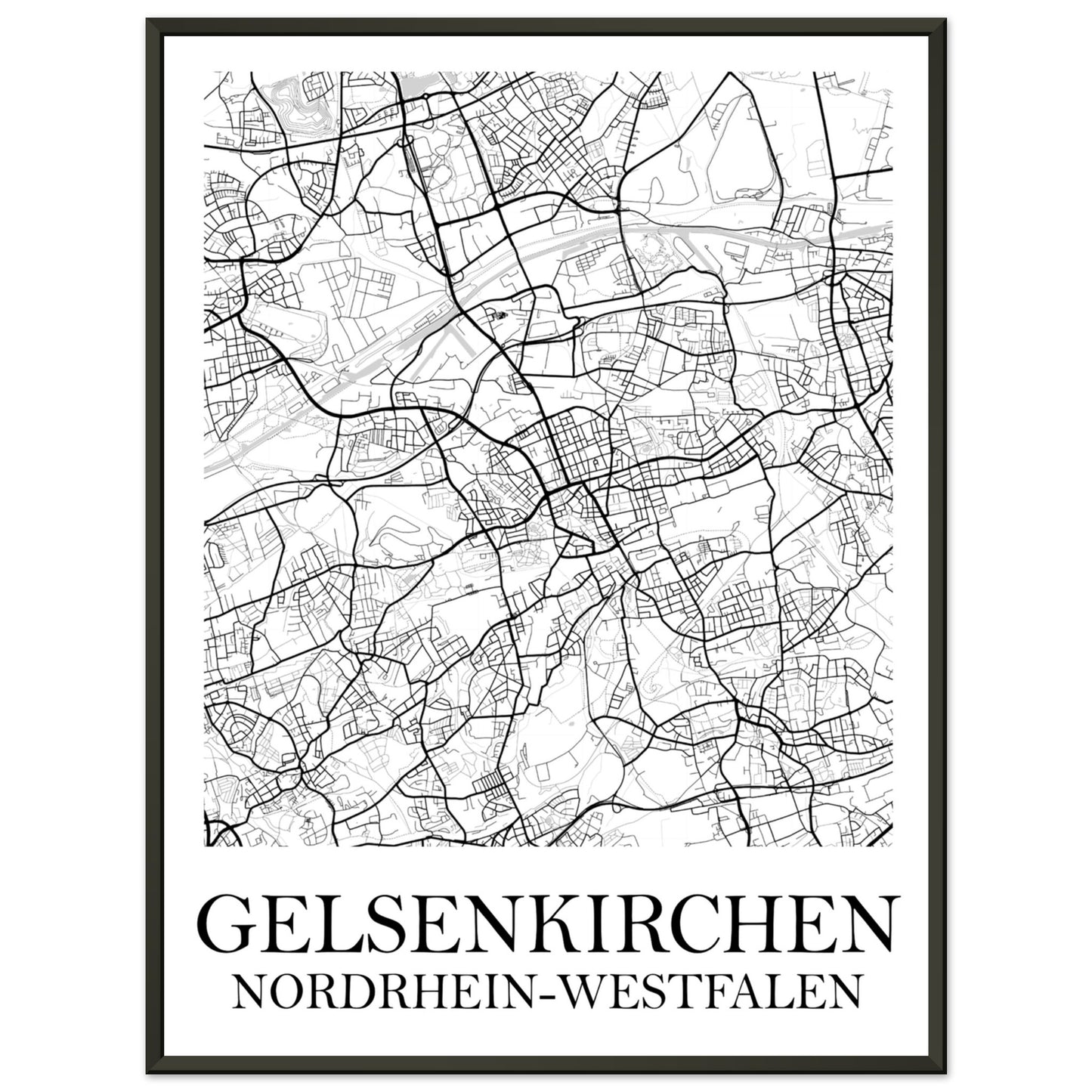 Premium-Poster mit Metallrahmen Gelsenkirchen