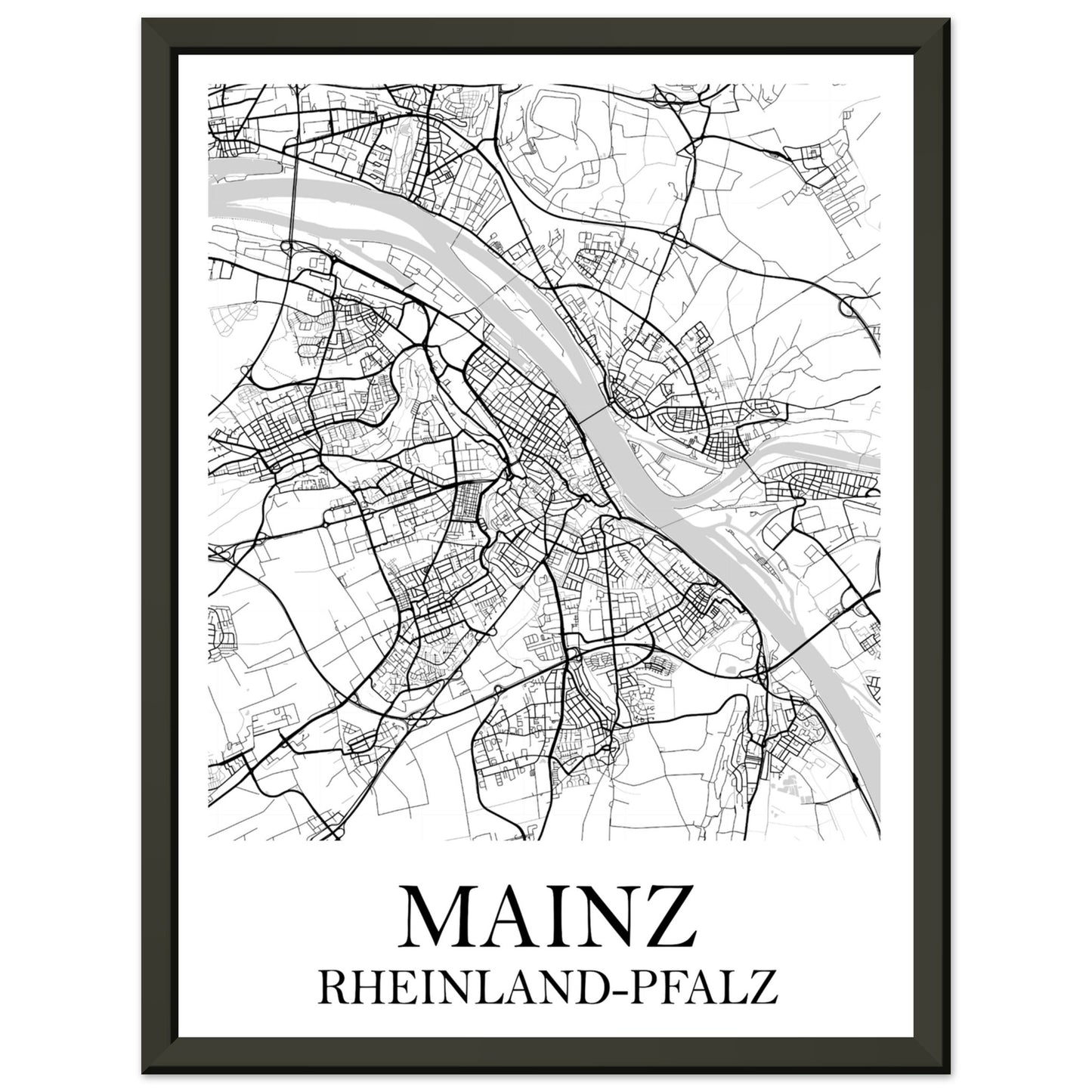 Premium-Poster mit Metallrahmen Mainz