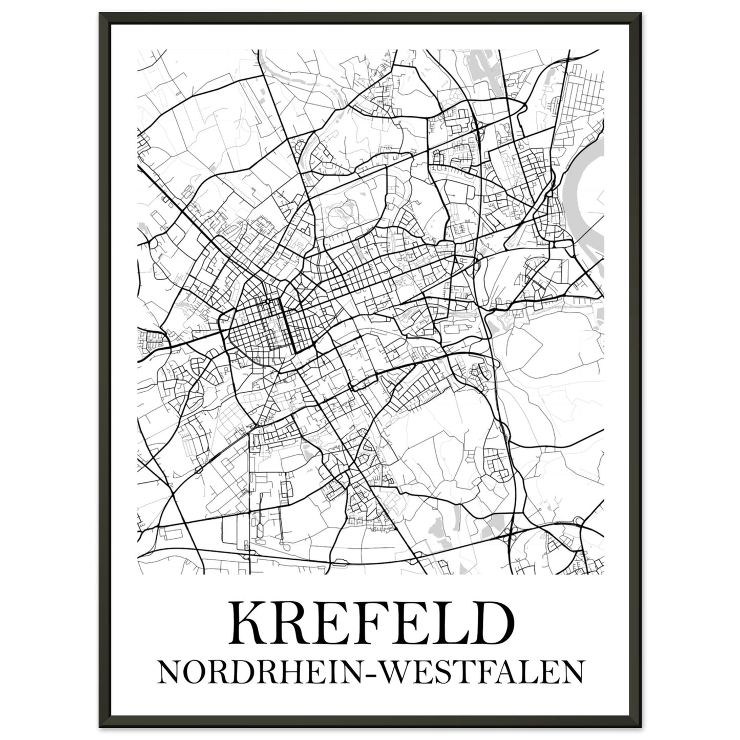 Premium-Poster mit Metallrahmen Krefeld