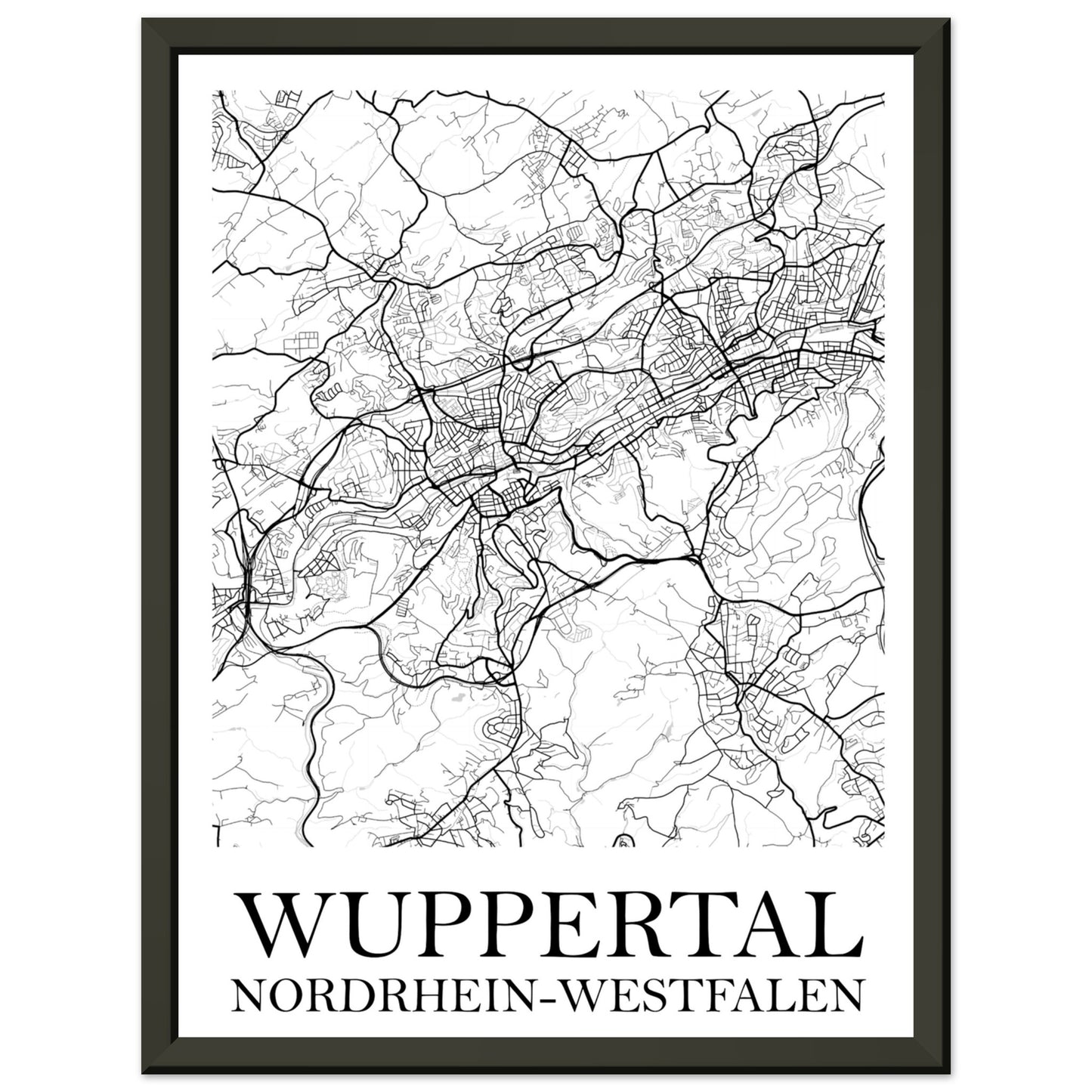 Premium-Poster mit Metallrahmen Wuppertal