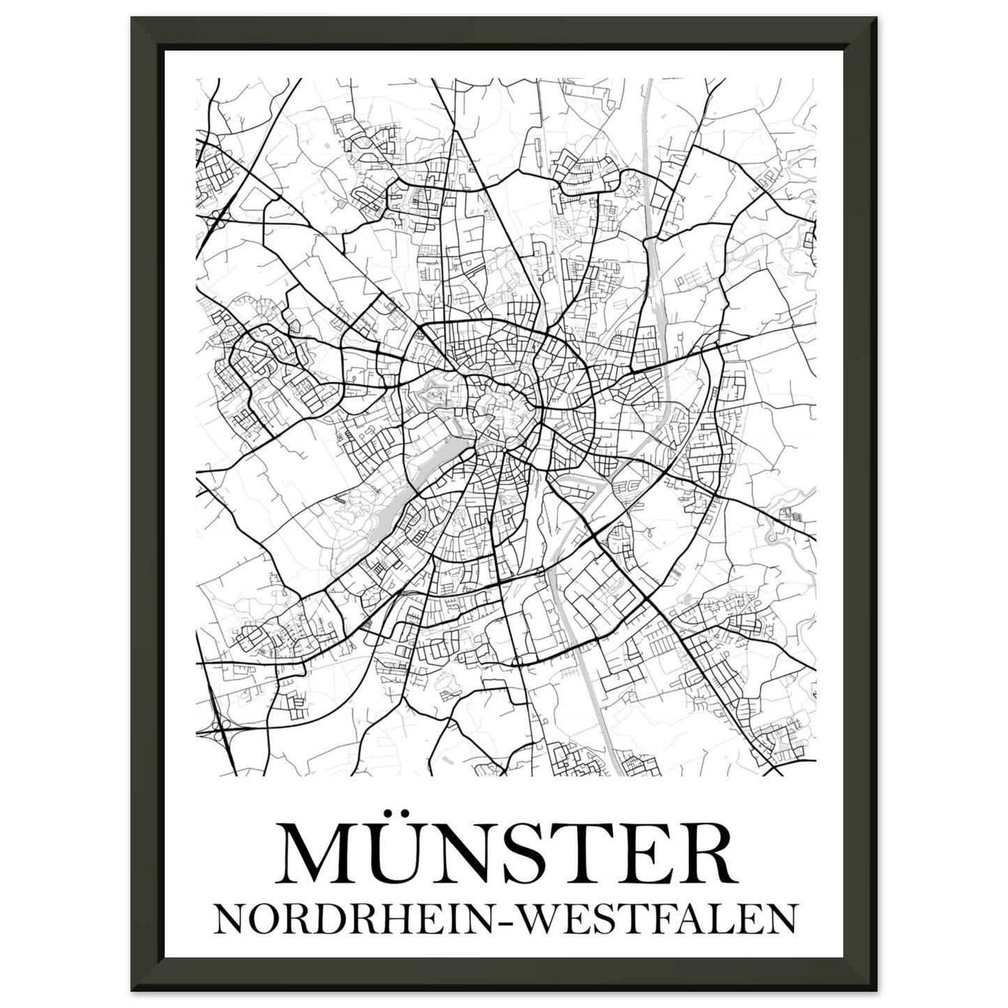 Premium-Poster mit Metallrahmen Münster