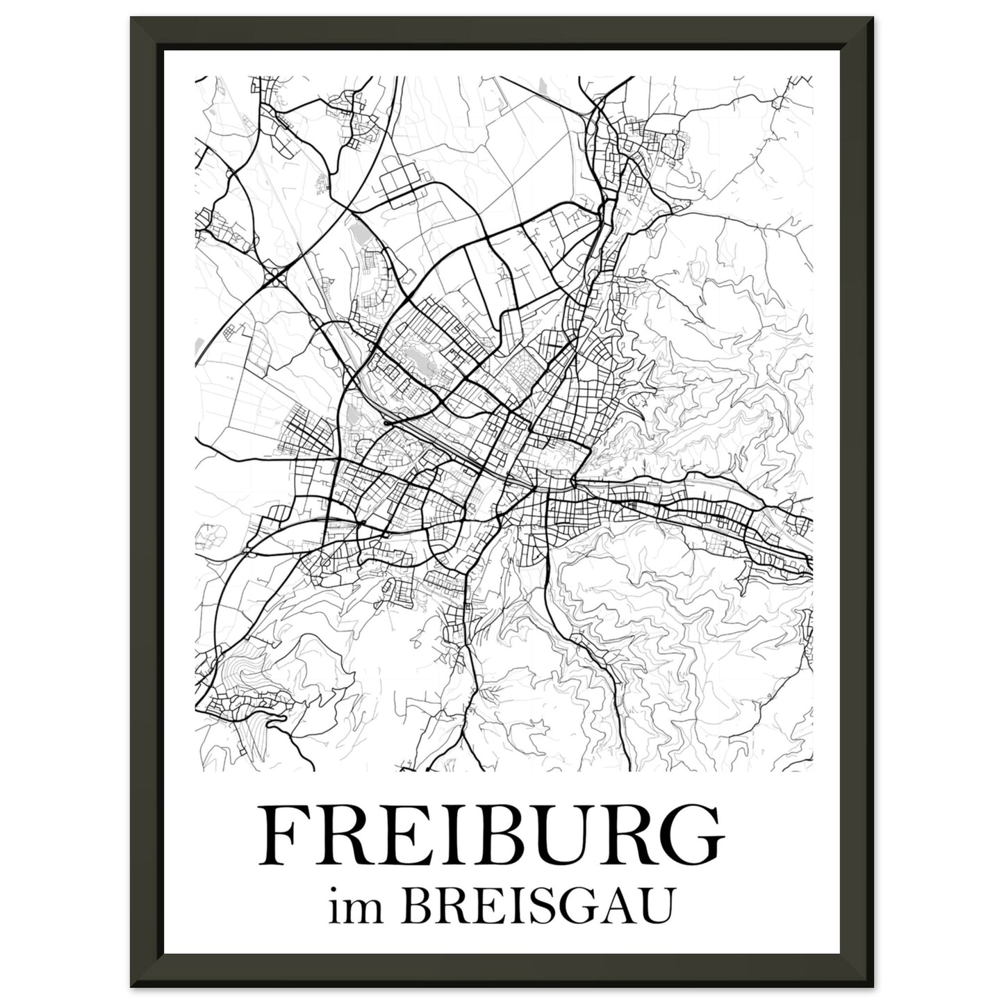 Premium-Poster mit Metallrahmen Freiburg im Breisgau