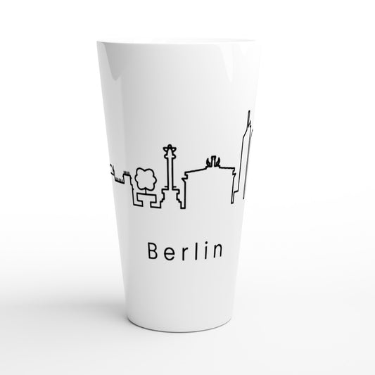 Weiße Latte-Tasse 17oz Berlin